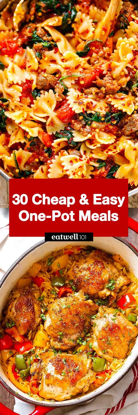 One-Pot Meal Recipes: 30 Cheap & Easy One-Pot Meals — Eatwell101