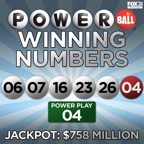 $758.7 million winning Powerball sold in Massachusetts; $1 million winner sold in Colorado ...