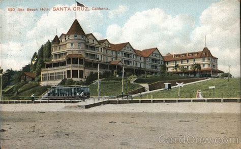 Sea Beach Hotel Santa Cruz, CA Postcard