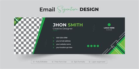 Simple email signature or email banner template 33050111 Vector Art at Vecteezy