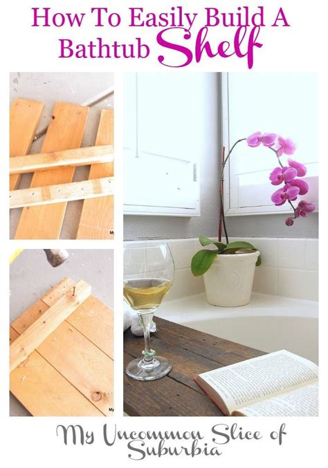 DIY Bathtub Shelf Bathtub Shelf, Diy Bathtub, Bathtub Remodel, Diy Home Decor Projects, Easy Diy ...