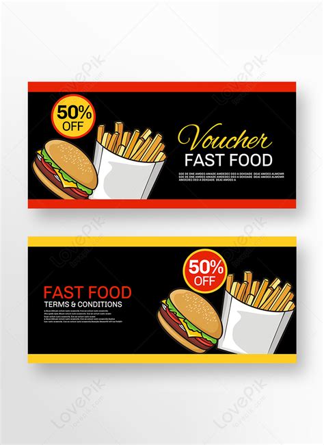 American fast food coupon set design template image_picture free ...