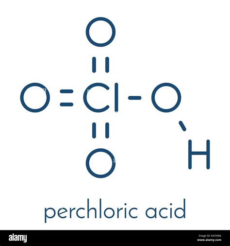 Perchloric acid superacid molecule. Skeletal formula Stock Vector Image & Art - Alamy