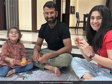 "Last Day At Home": Cheteshwar Pujara Shares Adorable Family Picture ...