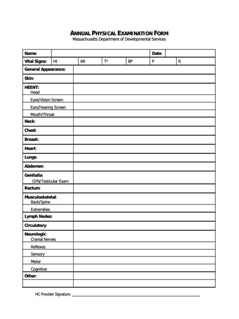 FREE 6+ Physical Examination Forms in PDF