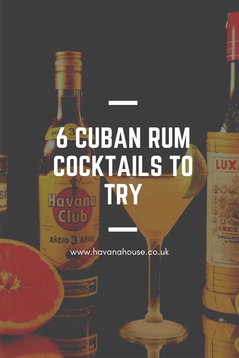 Cuba is known for its rum and has been linked with some tasty alcoholic beverages using this ...