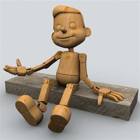 Wooden Puppet 1 3D model MAX OBJ 3DS FBX | Wooden puppet, Toys, Puppets