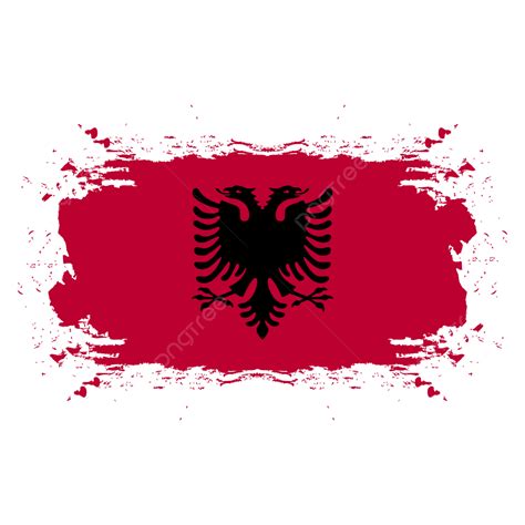 Albania Flag Vector Art PNG, Albania Flag In Brush Stroke Free Vector And Png, Albania Flag ...