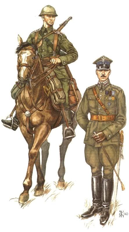 Cavalryman and officer of the Polish 18th Uhlan Regiment | Uniforms | Ww2 uniforms, Wwii, Poland ww2