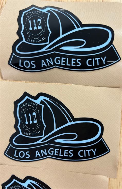 Los Angeles City Fire Department LA Fire Department LAFD Helmet Decals ...