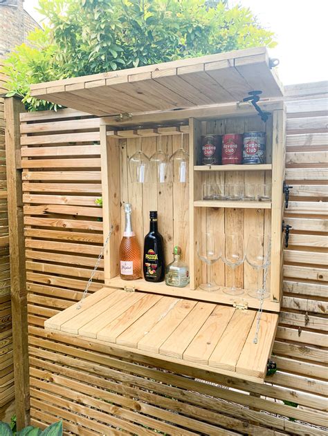 Wooden Garden Wall Bar | Etsy