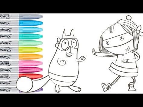 COLORING BOOK PEG + CAT- COLOREANDO PEG + GATO *DIBUJO PARA DESCARGAR* - YouTube