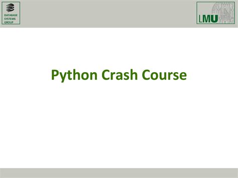 Python Crash Course | Slides Web Programming and Technologies | Docsity