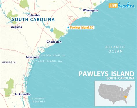 Map of Pawleys Island, South Carolina - Live Beaches