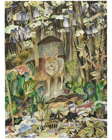 Art Print Original Watercolor Painting Coyote - Etsy