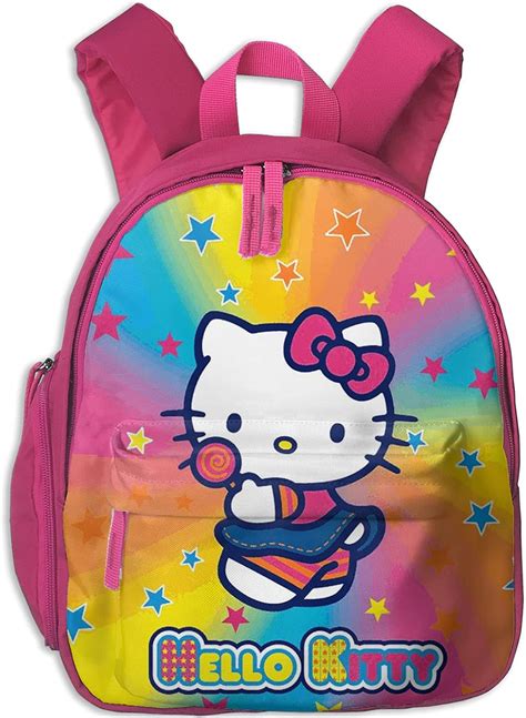 Hello Kitty Rainbow Backpack School Bags For Girls Large Rucksack For School Travel Toddler ...