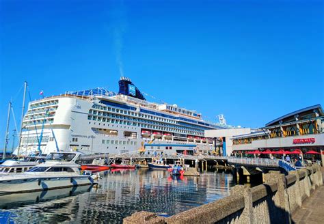 Norwegian Cruise Line ship at Pier 66 Seattle Waterfront 1 - 2 Travel Dads