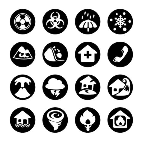 Premium Vector | Disaster icons.