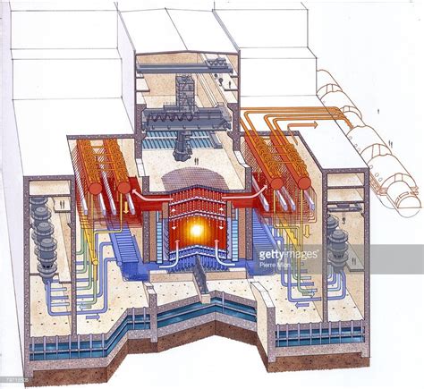 A diagram of the RBMK-1000 reactor at Chernobyl power plant, Artwork in ...