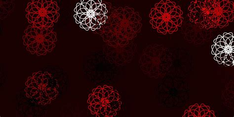 Light Red vector doodle pattern with flowers. 1865157 Vector Art at Vecteezy