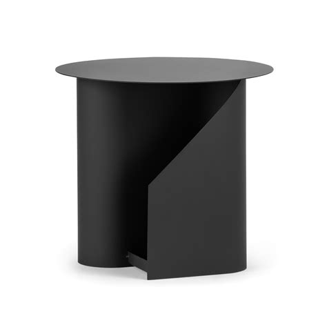 Zeke Sentrum Round Side Table, Matte Black by L3 Home - Style Sourcebook