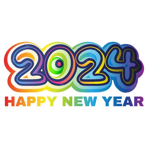 Gradient Happy New Year 2024 Vector, 2024 Clipart, Happy New Year 2024 Clipart, Happy New Year ...