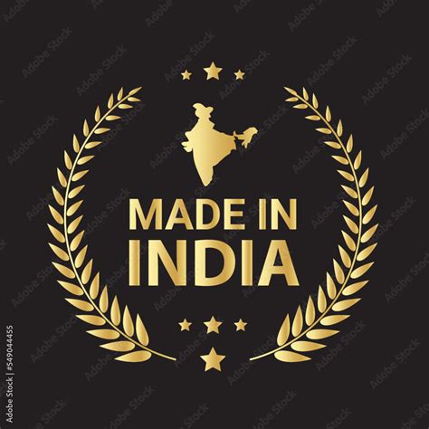 Made in India vector logo. Indian flag logo design Stock Vector | Adobe Stock