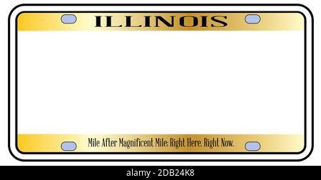 Illinois license plate; vehicle registration number. IL Illinois "Land ...