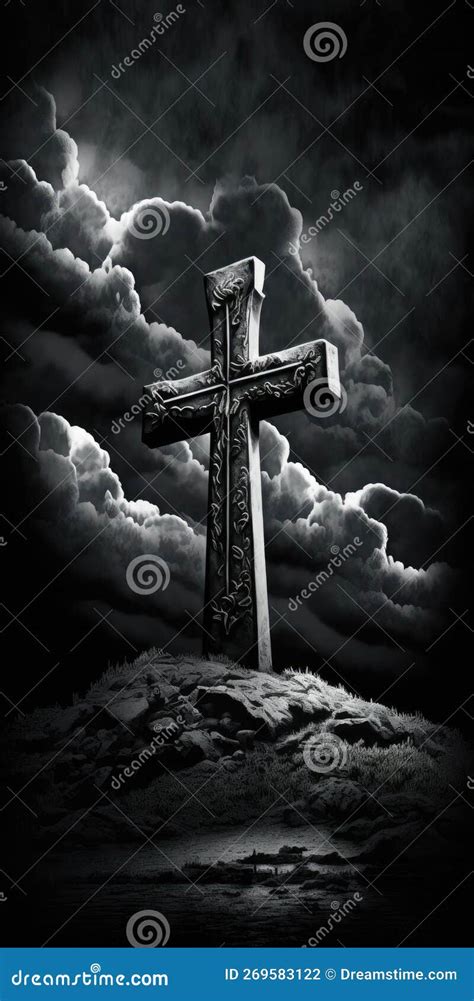 Cross Wallpaper Faith Illustration Design Art. Stock Illustration ...