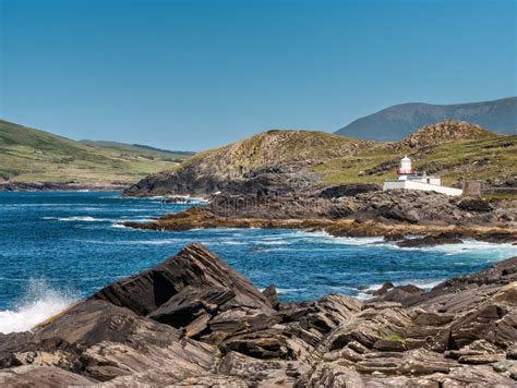 Valentia Island Lighthouse, Kerry, Ireland Stock Image - Image of ...