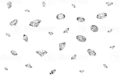 Lots of shiny diamonds falling on. transparent background 24850506 PNG