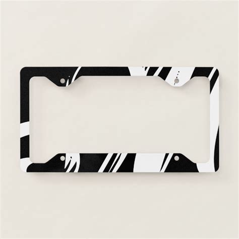 Unique Custom License Plate Frame Black & White | Zazzle.co.uk