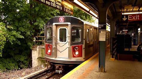 R142 5 trains at Eastchester - Dyre Avenue - YouTube