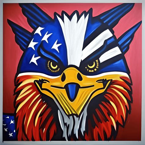 American Flag Eagle Painting · Creative Fabrica