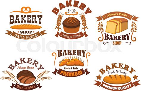 bäckerei, logo, essen | Stock-Vektor | Colourbox