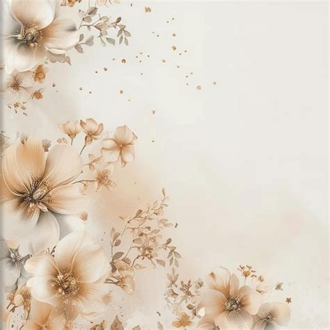 Premium Photo | White and Gold Floral Background