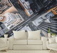 City aerial view mural wallpaper - TenStickers