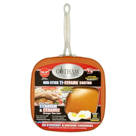 As Seen on TV Gotham Steel Non-stick Square Griddle Pan, 10.5 in ...