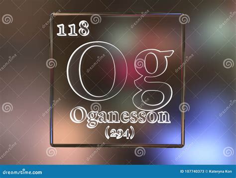 Oganesson, Og, a Recently Discovered Synthetic Chemical Element Stock Illustration ...