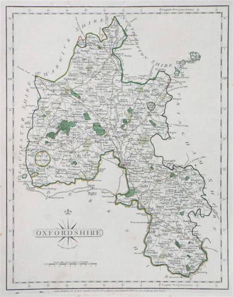 Antique Map of Oxfordshire