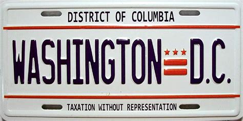 Washington D.C. License Plate Novelty Fridge Magnet