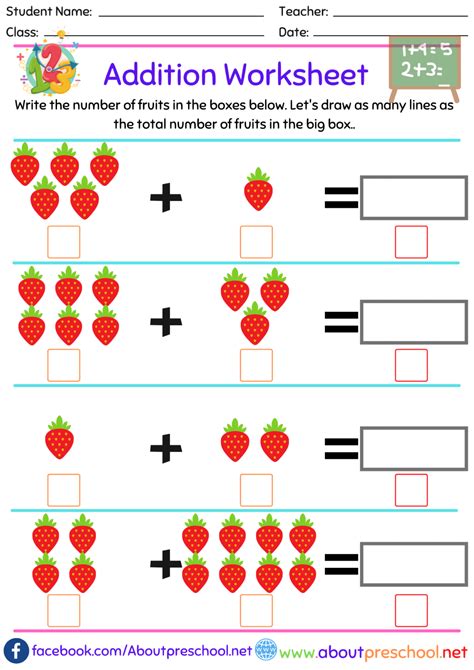 Beginning Addition For Kindergarten