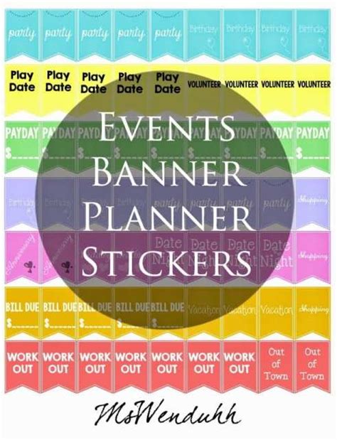 Special Events Banner Stickers | Wendaful Planning