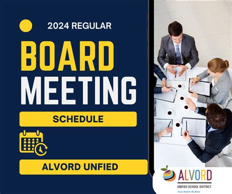 Alvord Unified School District - Board Meetings Schedule Home