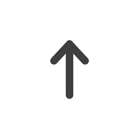 Vector sign of the up arrow symbol is isolated on a white background. up arrow icon color ...