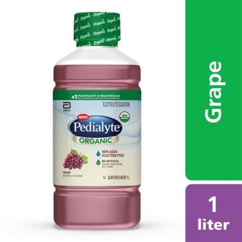 Pedialyte Organic Grape Electrolyte Solution, 1 L - Kroger