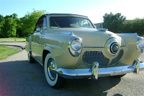 1951 Studebaker Commander Yellow Convertible 233cu/120hp | Frank's Classic Cars