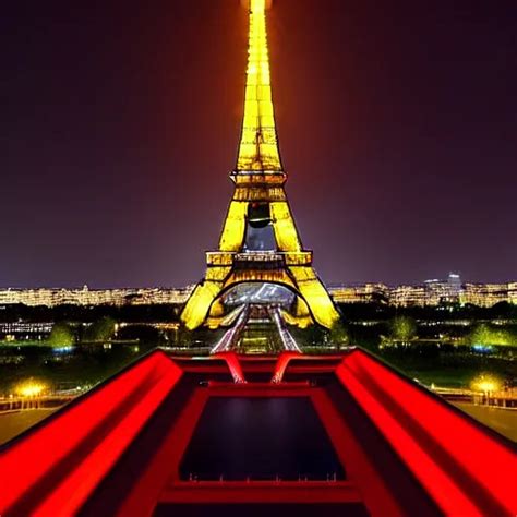 night photo of the eiffel tower illuminated by the | Stable Diffusion | OpenArt