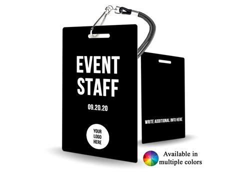 Badge for Event Staff or VIP Event Badge, Staff ID, VIP Badge, Special Event Card, Badge for ...