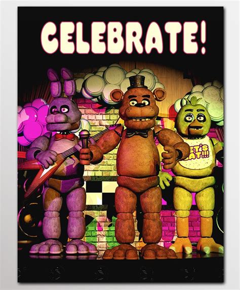 fnaf Celebrate Poster | Fnaf freddy, Five nights at freddy's, Fnaf